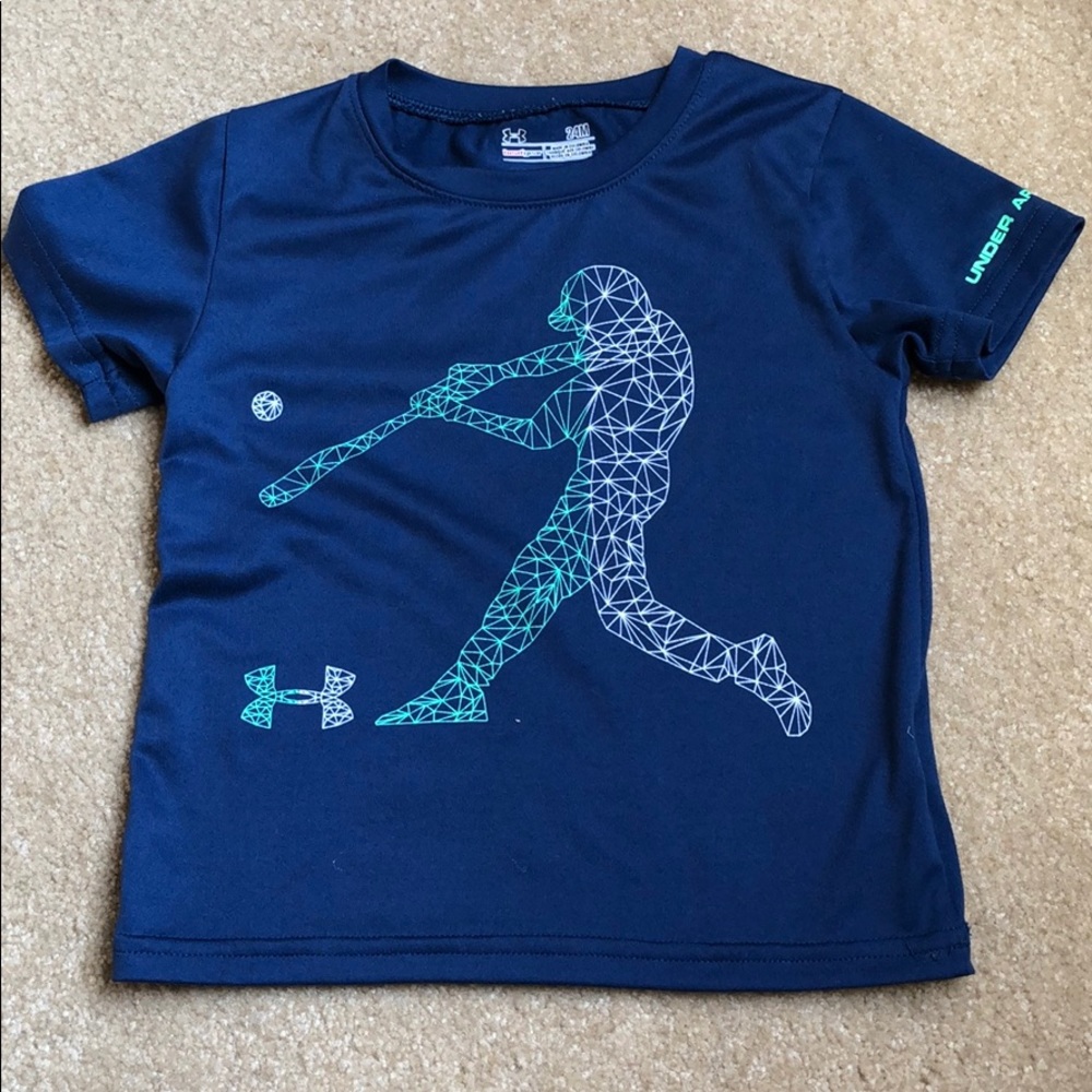 Heat Gear Little Boys Navy Shirt